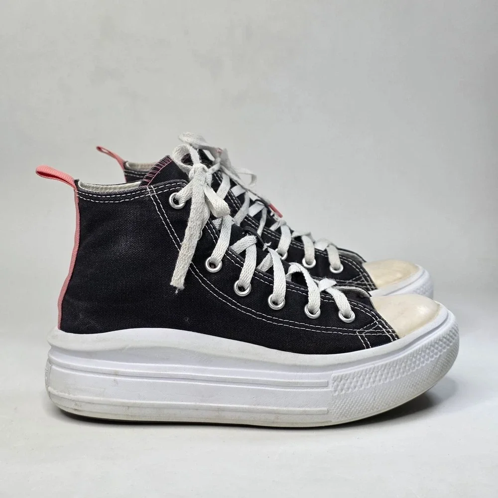 Converse Chuck Taylor All Star Move High Top Platform Black Pink 71527F Youth 3